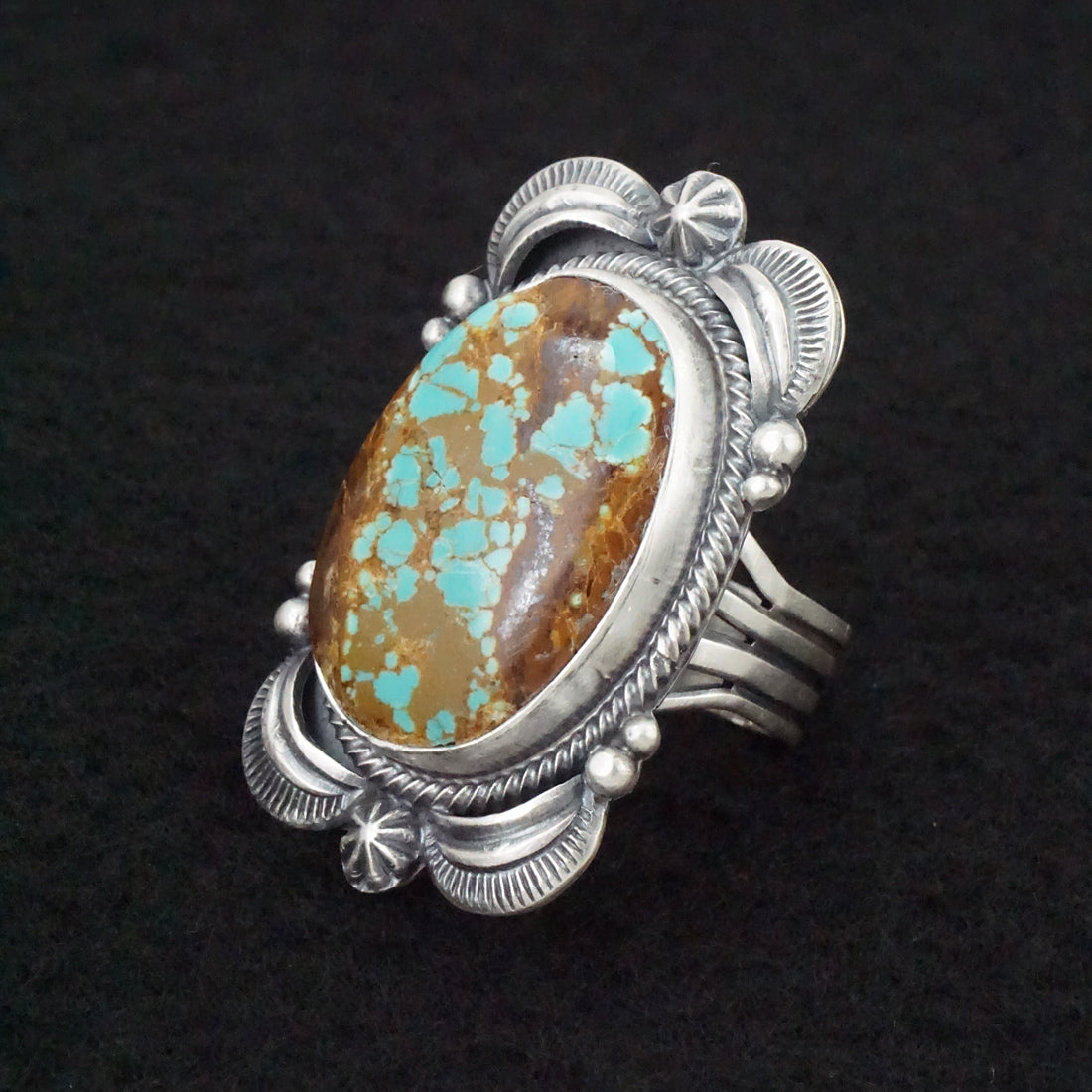 Randy Boyd Turquoise & Sterling Silver Ring Size 8.5