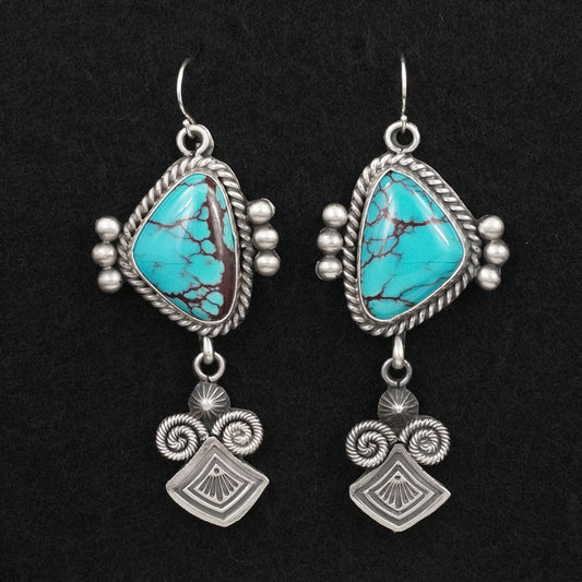 Michael Calladitto Turquoise & Sterling Silver Earrings