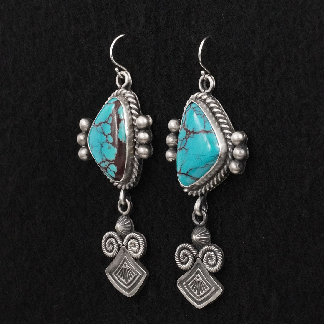 Michael Calladitto Turquoise & Sterling Silver Earrings