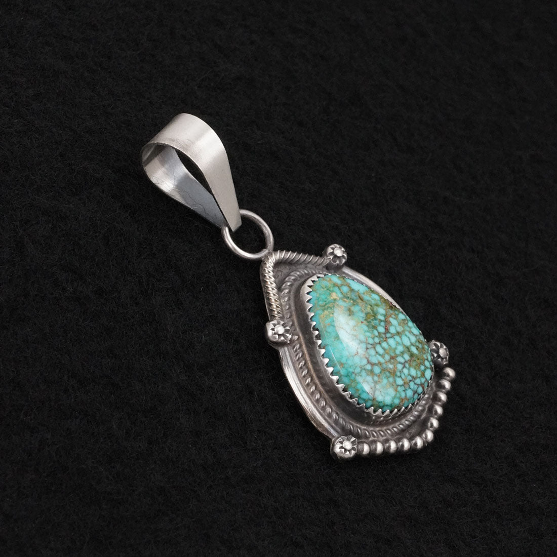 Leslie Nez Turquoise & Sterling Silver Pendant