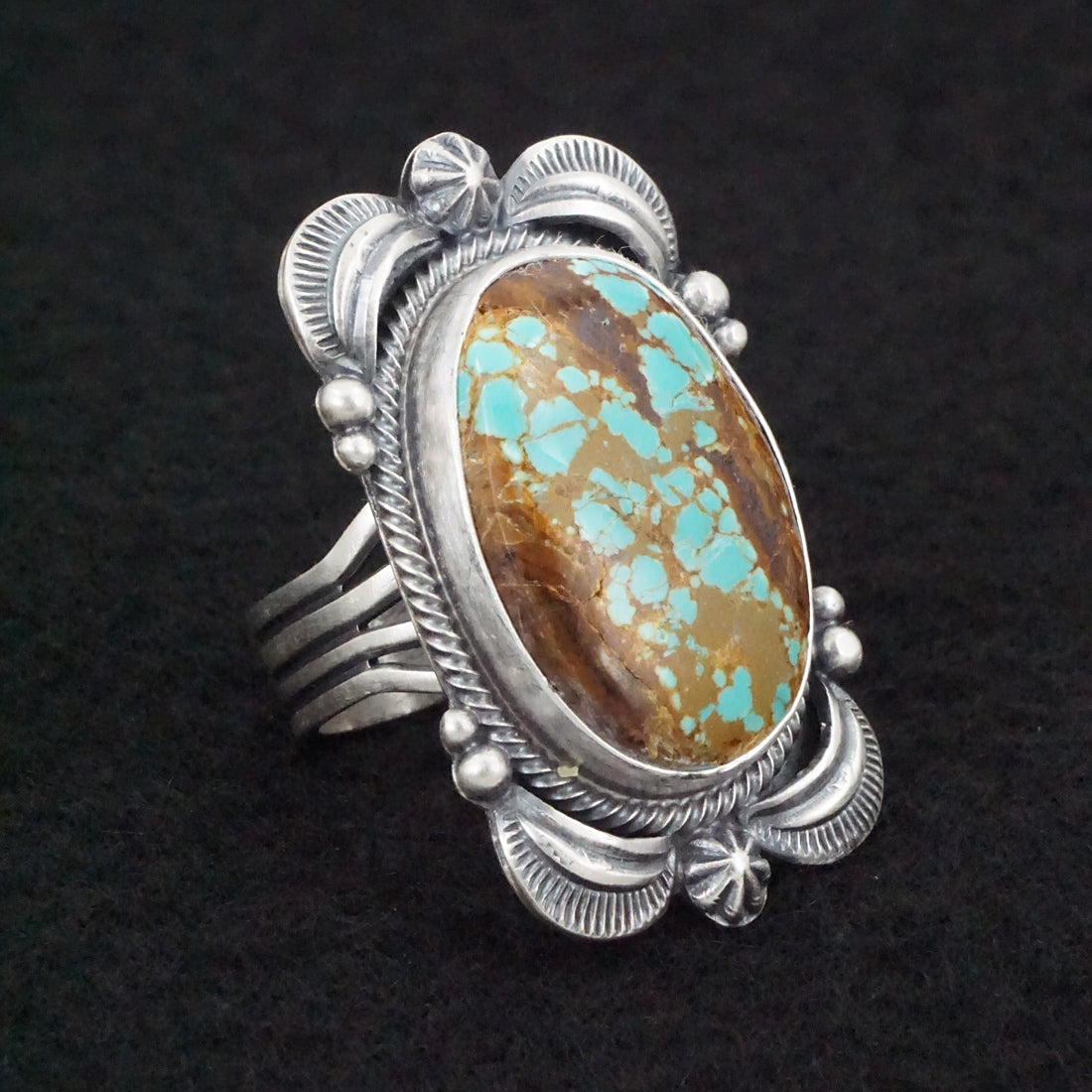 Randy Boyd Turquoise & Sterling Silver Ring Size 8.5