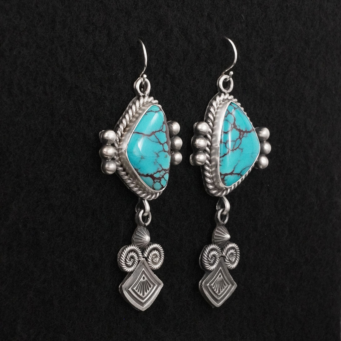 Michael Calladitto Turquoise & Sterling Silver Earrings