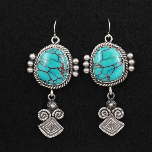 Michael Calladitto Turquoise & Sterling Silver Earrings