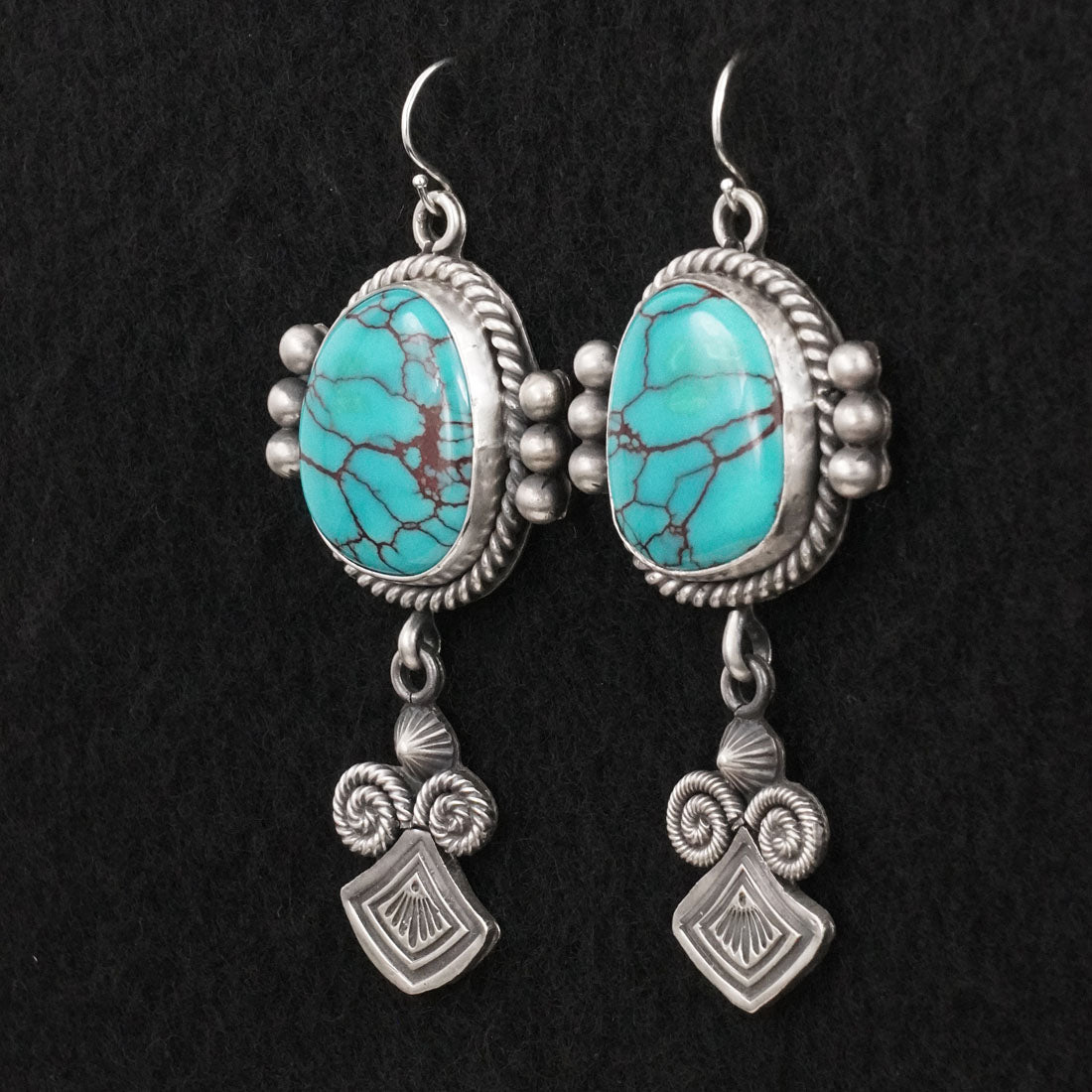 Michael Calladitto Turquoise & Sterling Silver Earrings