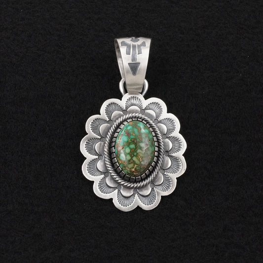 Mark Yazzie Turquoise & Sterling Silver Pendant