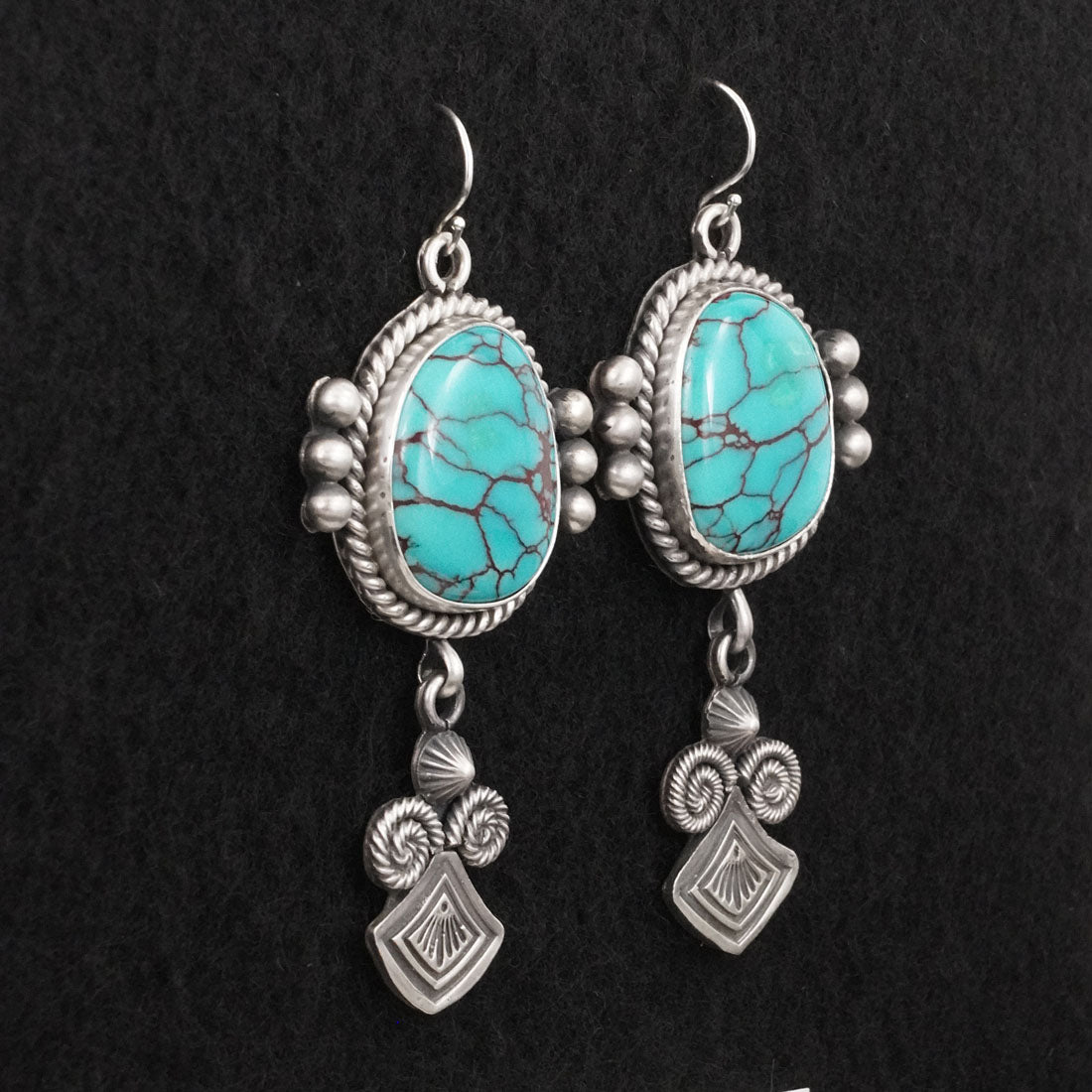 Michael Calladitto Turquoise & Sterling Silver Earrings