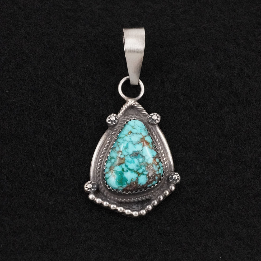 Leslie Nez Turquoise & Sterling Silver Pendant