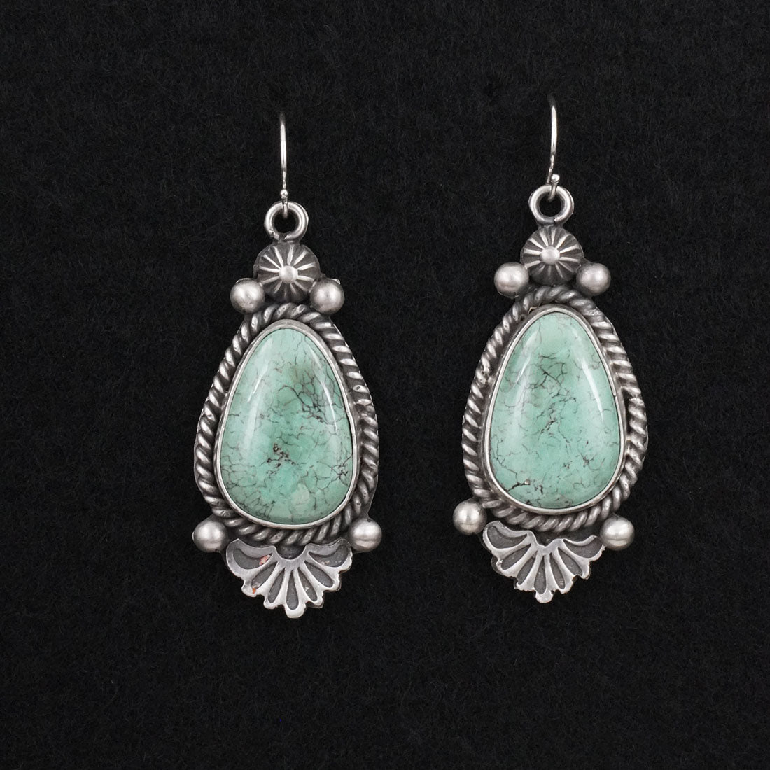 Michael Calladitto Turquoise & Sterling Silver Earrings