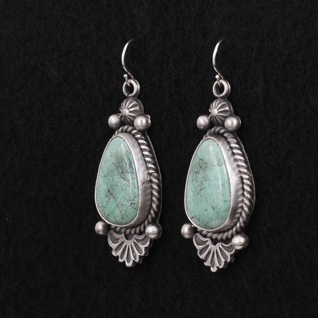 Michael Calladitto Turquoise & Sterling Silver Earrings