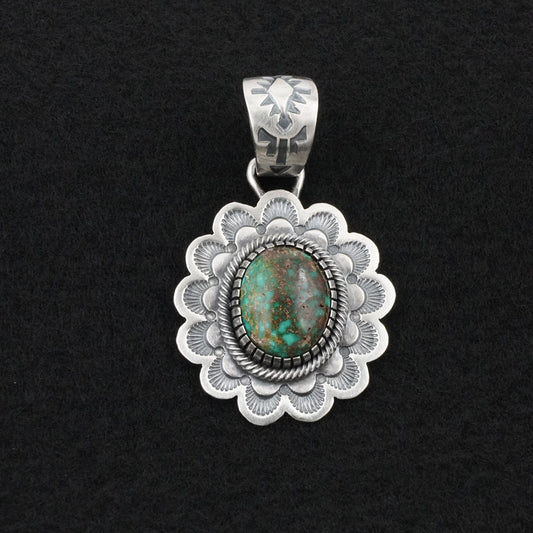 Mark Yazzie Turquoise & Sterling Silver Pendant