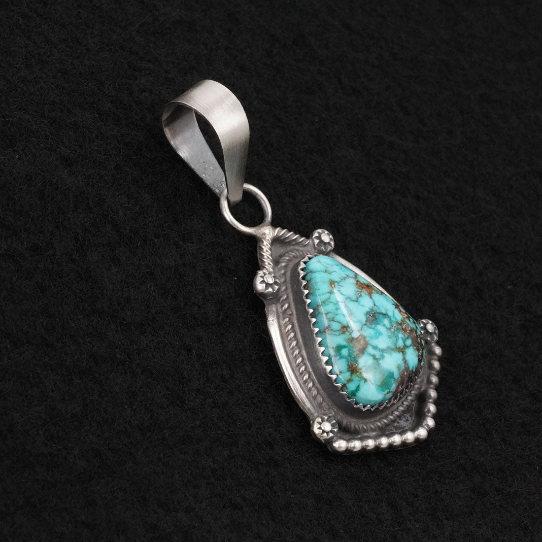 Leslie Nez Turquoise & Sterling Silver Pendant