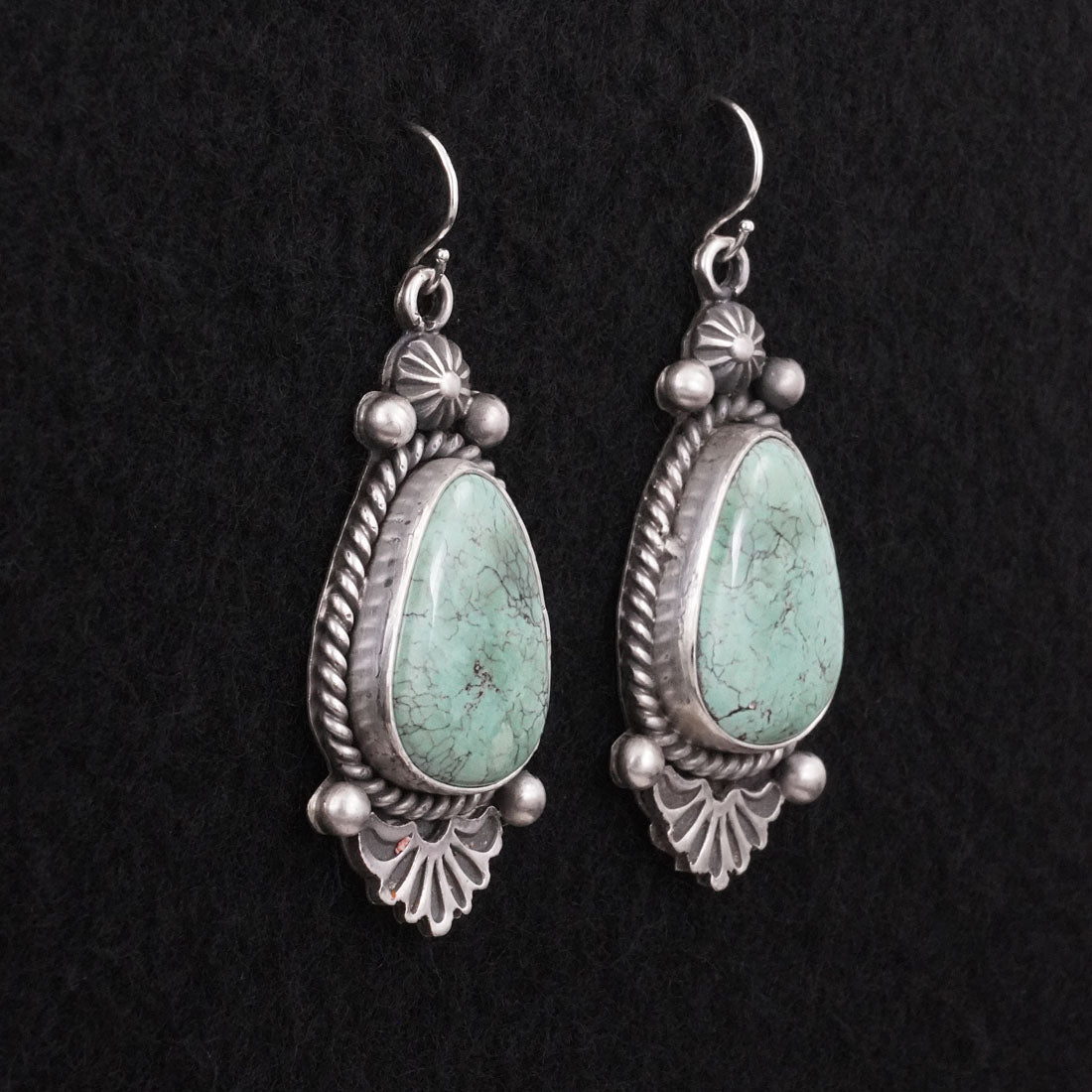 Michael Calladitto Turquoise & Sterling Silver Earrings
