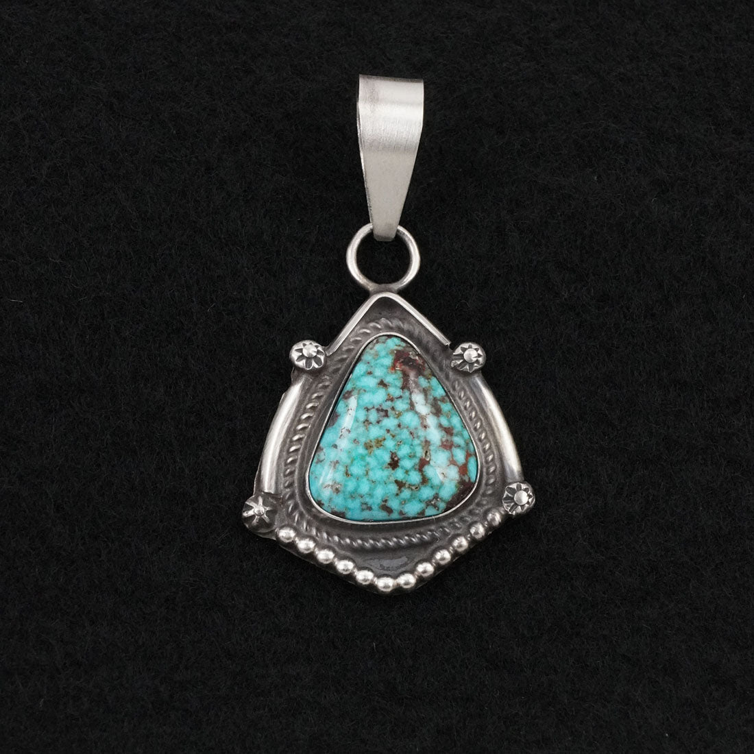 Leslie Nez Turquoise & Sterling Silver Pendant