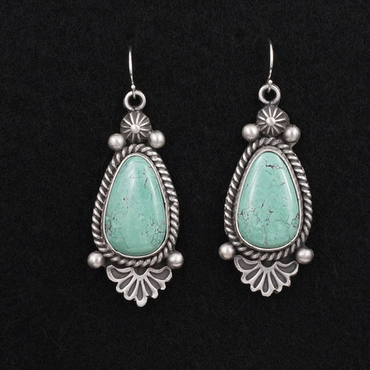 Michael Calladitto Turquoise & Sterling Silver Earrings