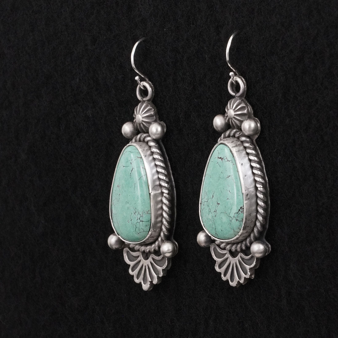 Michael Calladitto Turquoise & Sterling Silver Earrings