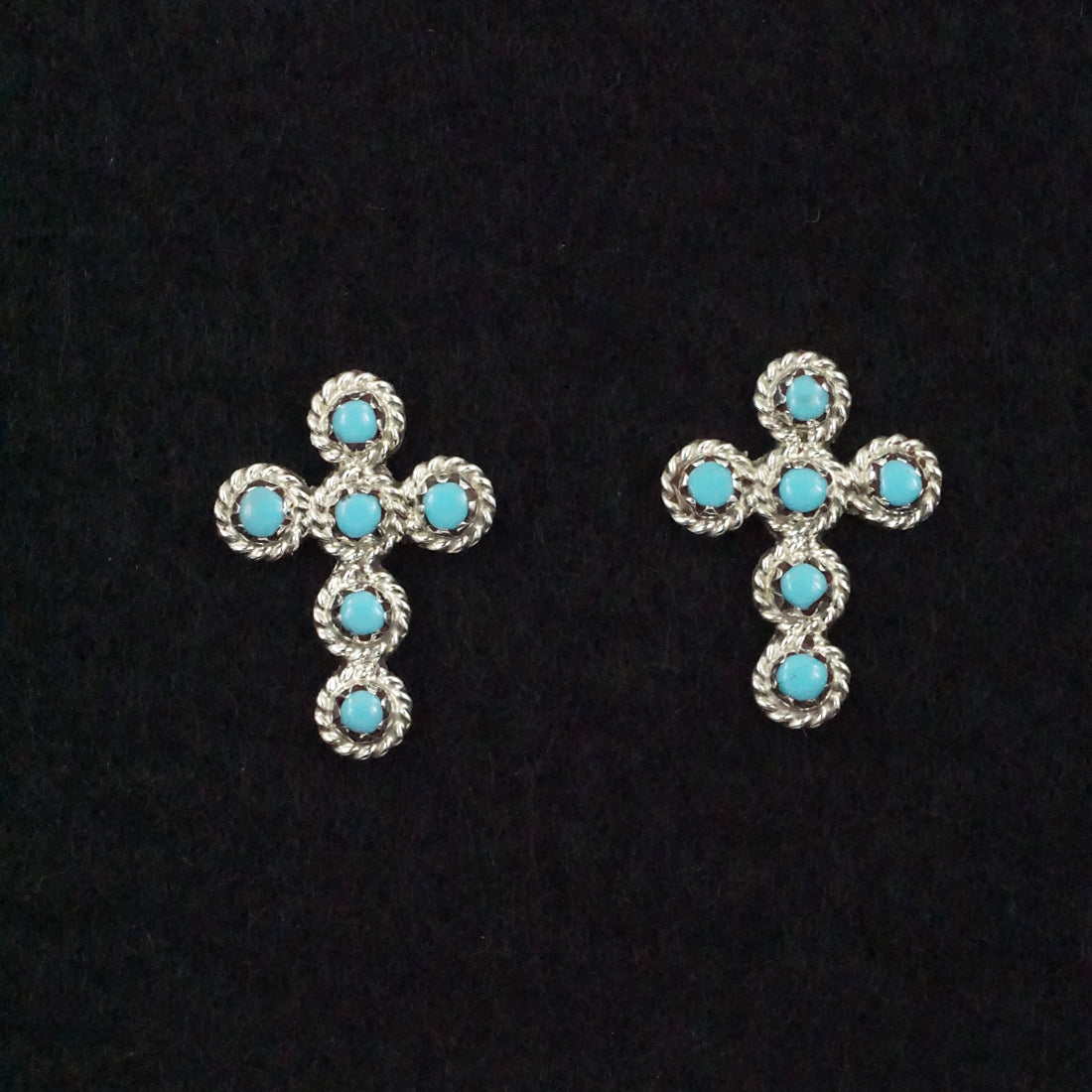 Michael Gchachu Turquoise & Sterling Silver Earrings