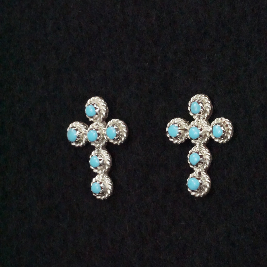 Michael Gchachu Turquoise & Sterling Silver Earrings