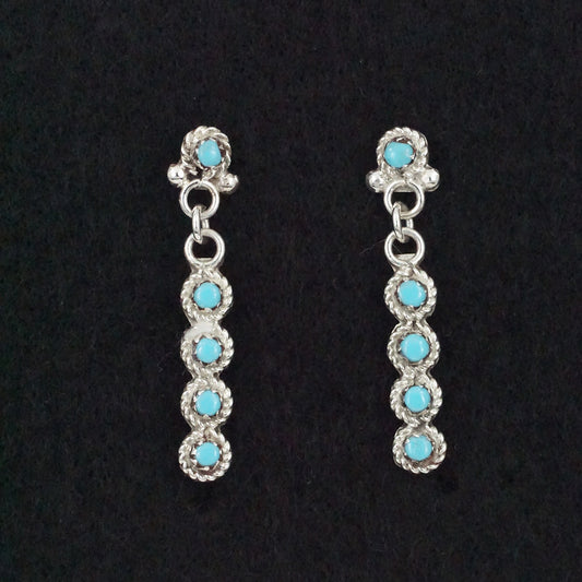 Michael Gchachu Turquoise & Sterling Silver Earrings