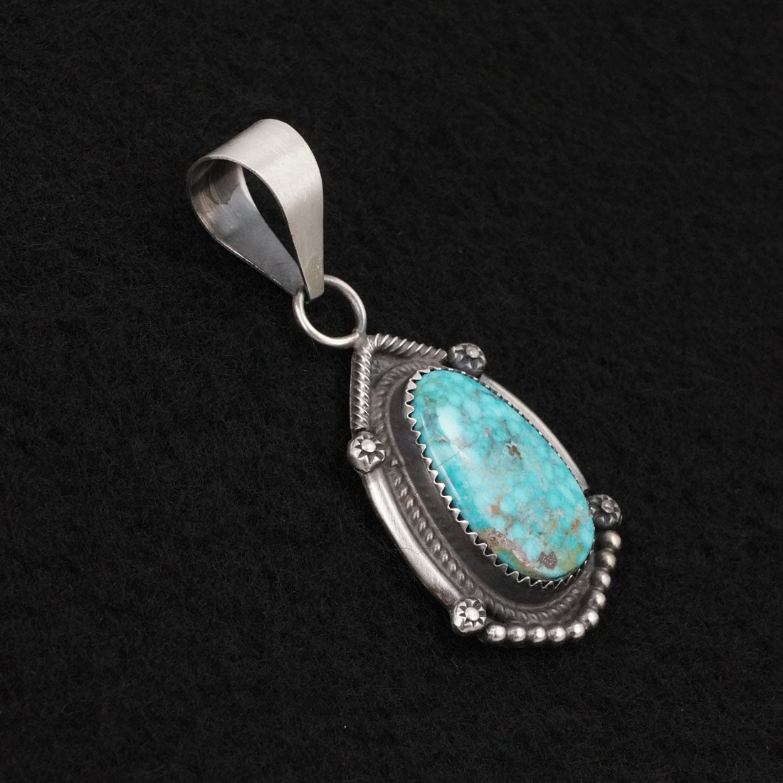 Leslie Nez Turquoise & Sterling Silver Pendant