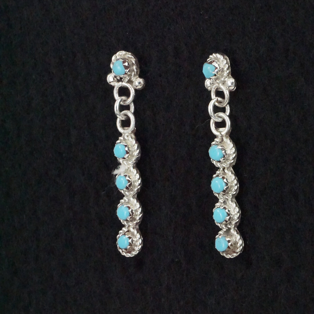 Michael Gchachu Turquoise & Sterling Silver Earrings