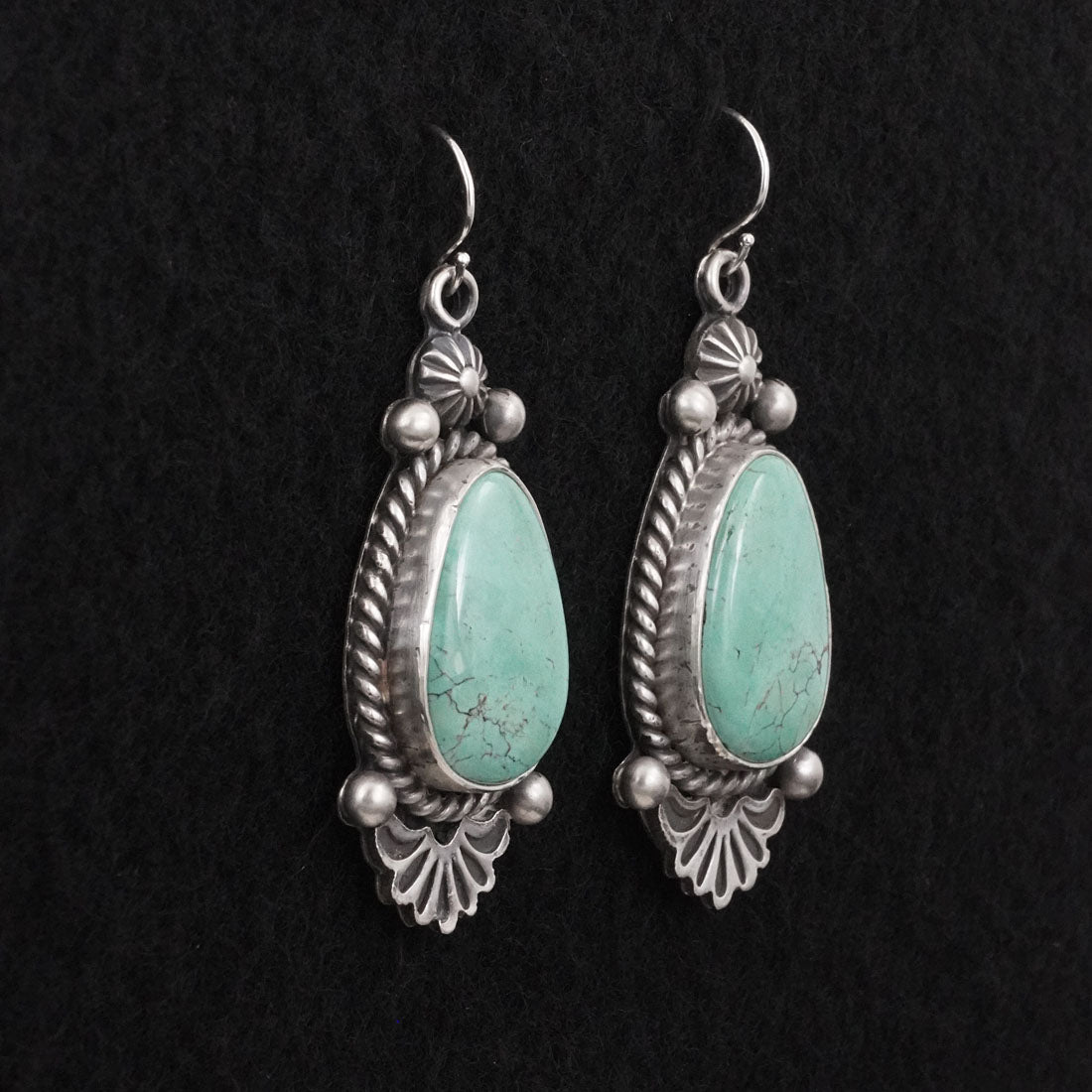 Michael Calladitto Turquoise & Sterling Silver Earrings