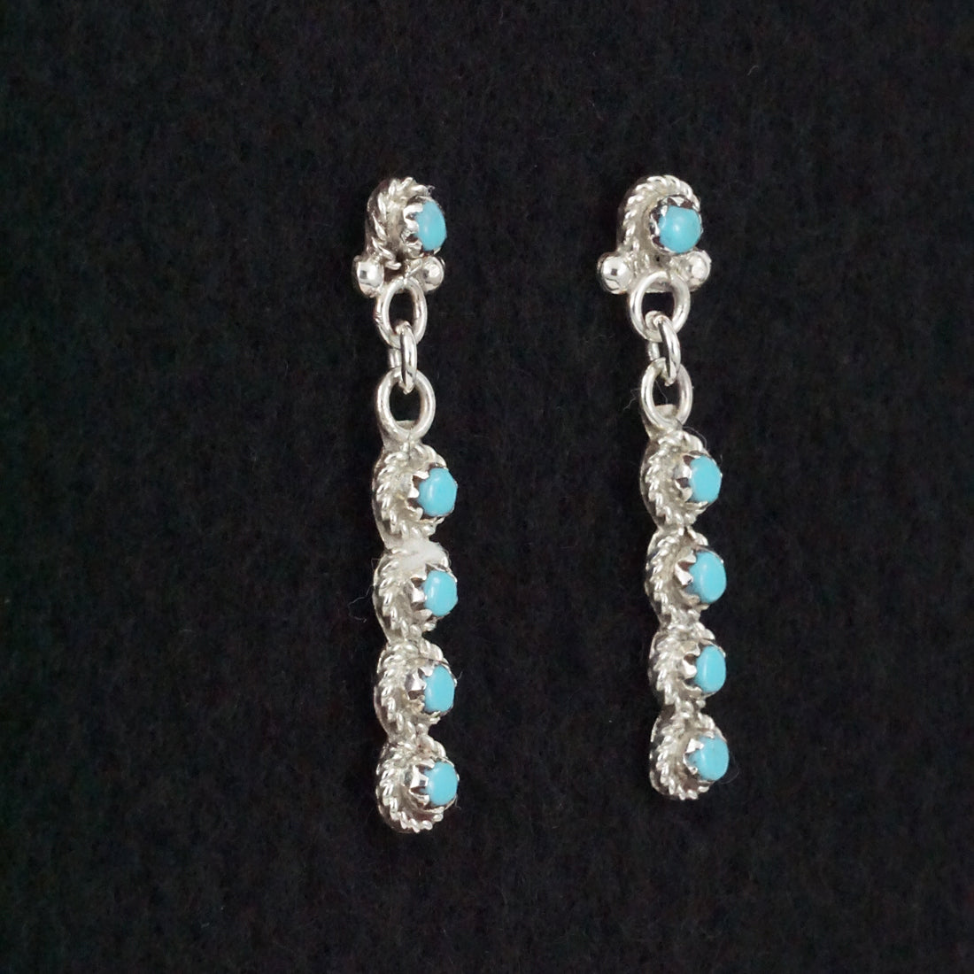 Michael Gchachu Turquoise & Sterling Silver Earrings