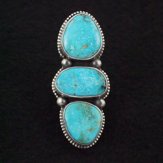 Kathleen Livingston Turquoise & Sterling Silver Ring Size Adjustable