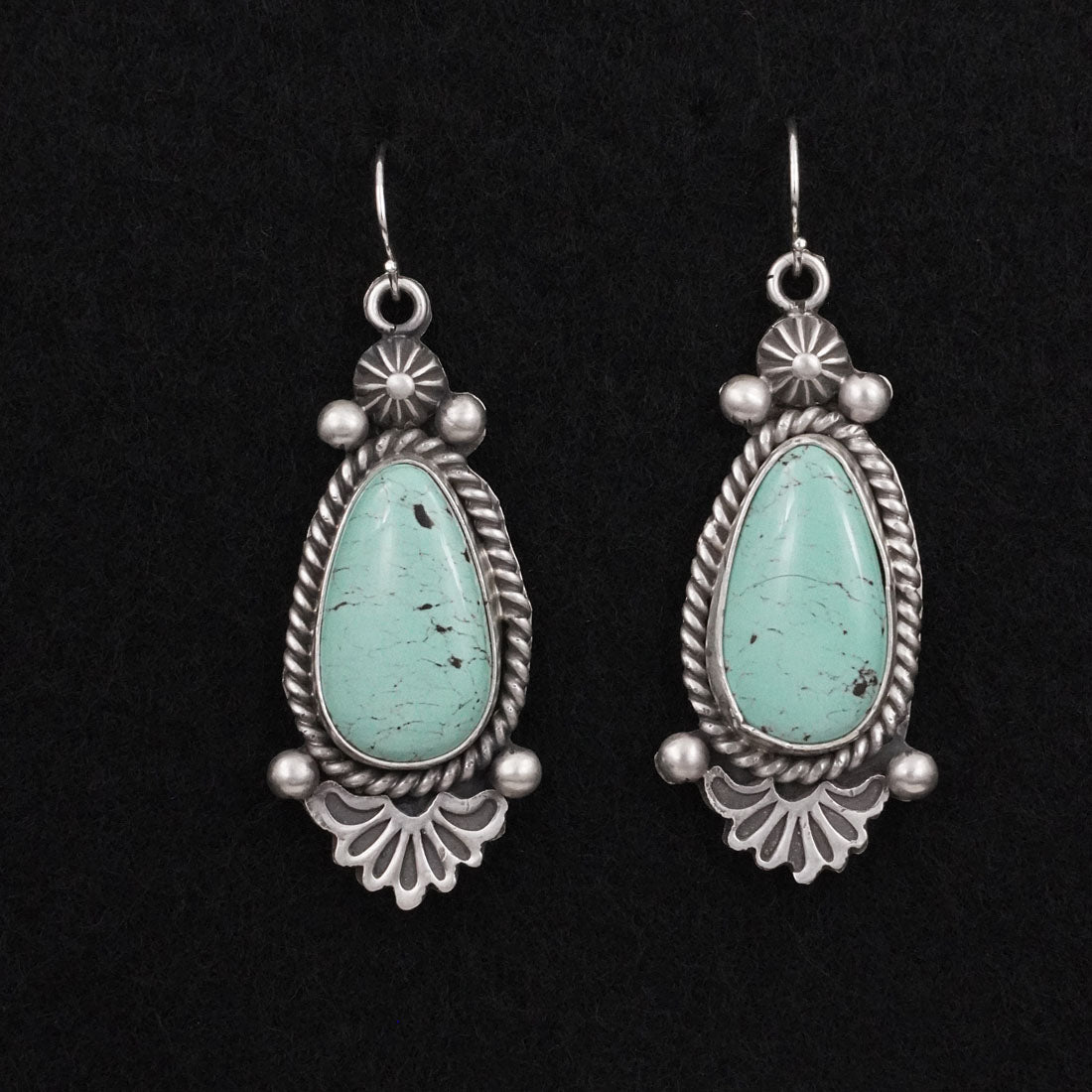 Michael Calladitto Turquoise & Sterling Silver Earrings