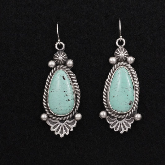 Michael Calladitto Turquoise & Sterling Silver Earrings