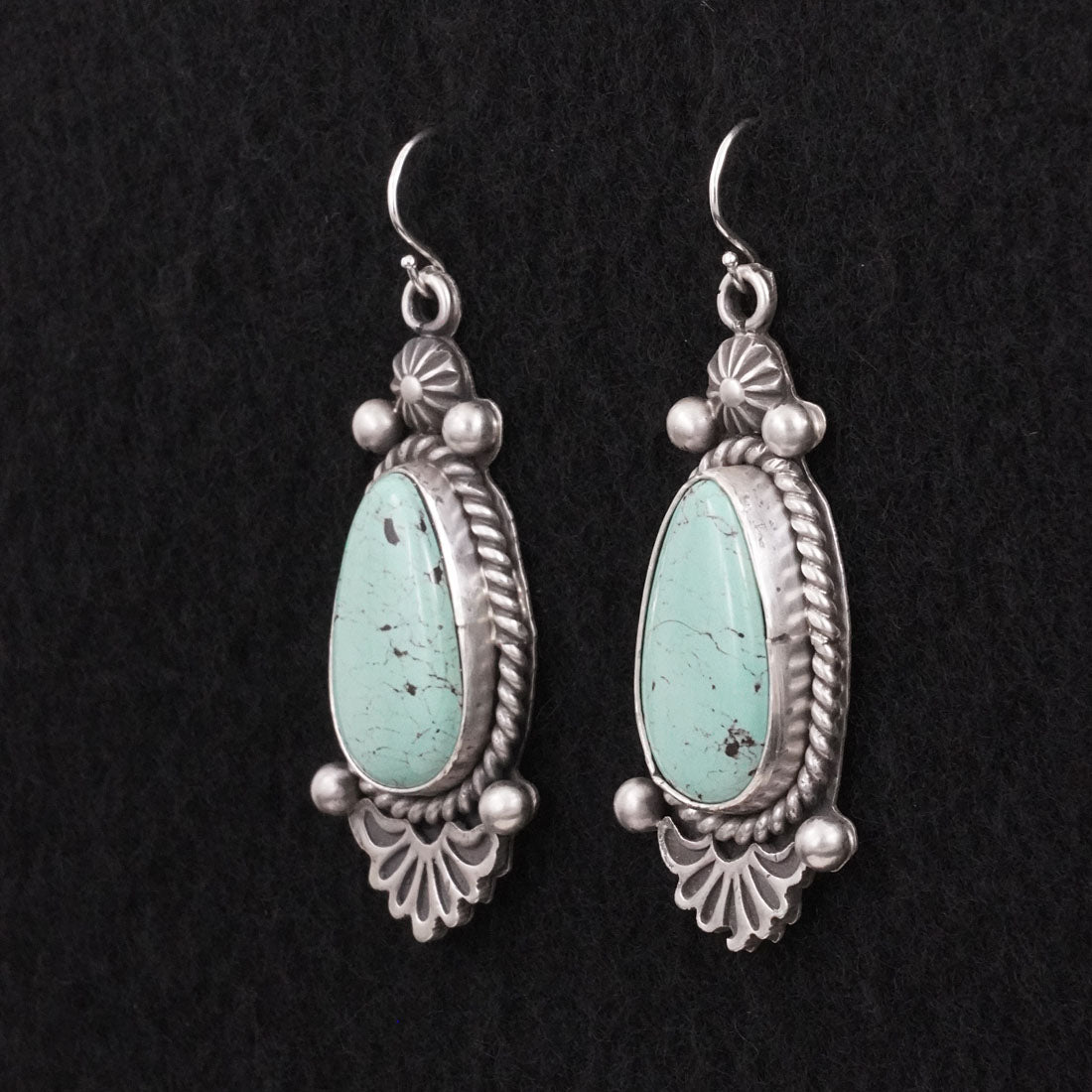 Michael Calladitto Turquoise & Sterling Silver Earrings