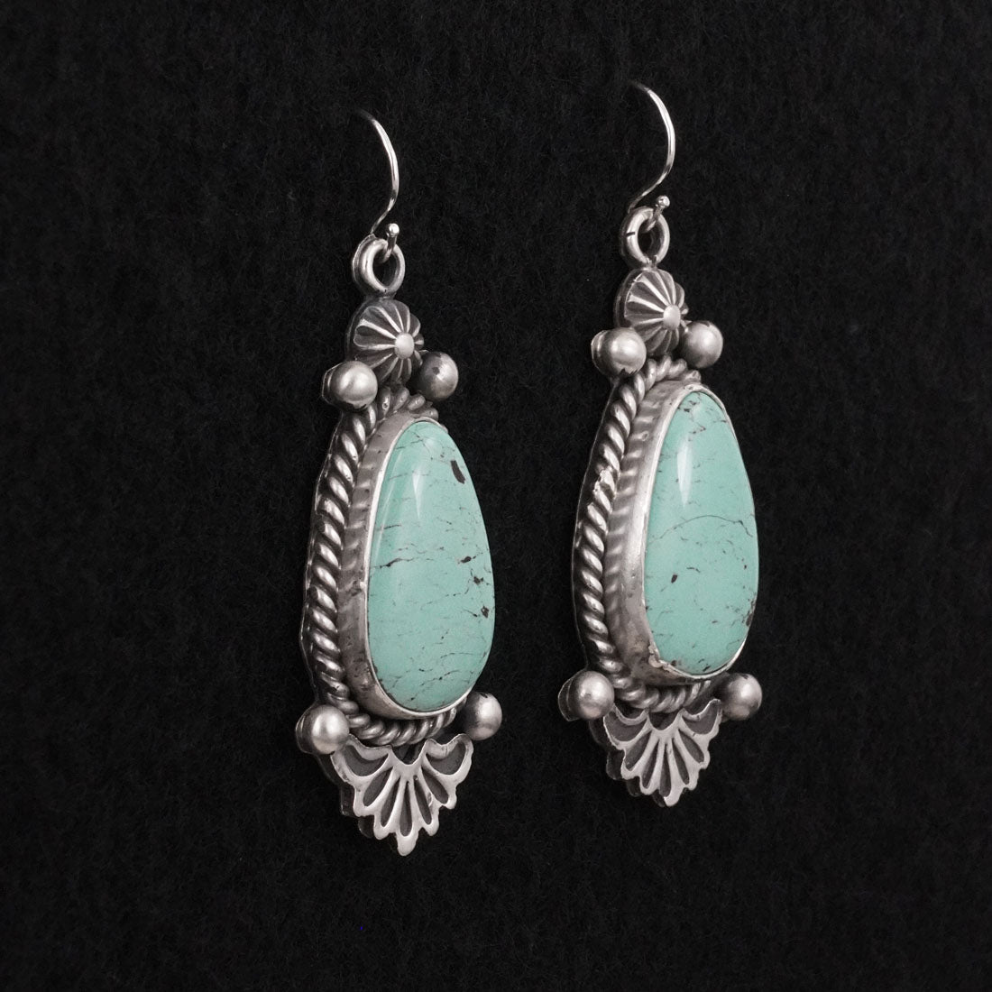 Michael Calladitto Turquoise & Sterling Silver Earrings