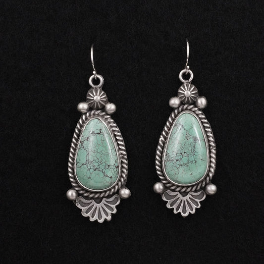 Michael Calladitto Turquoise & Sterling Silver Earrings