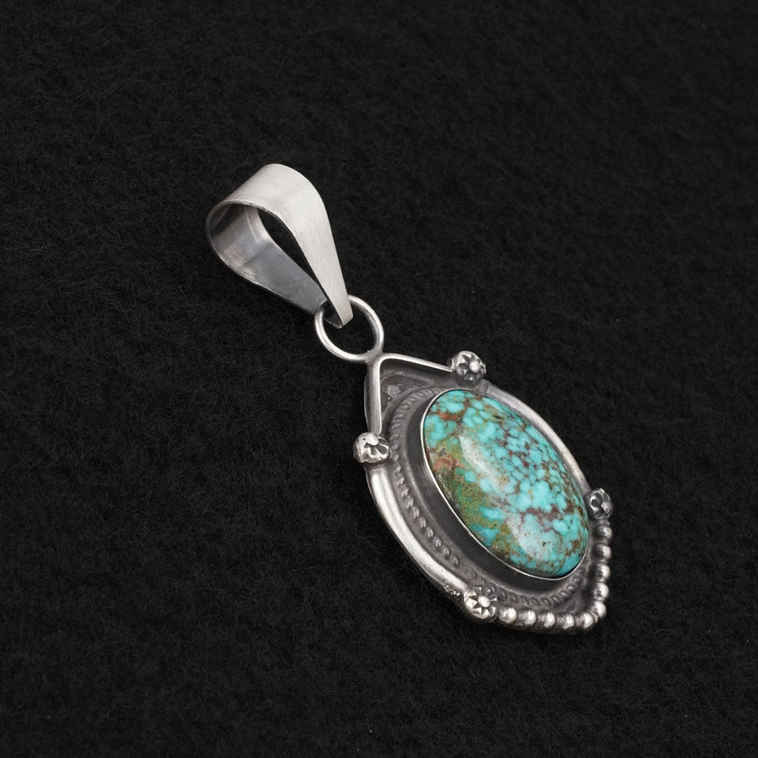 Leslie Nez Turquoise & Sterling Silver Pendant