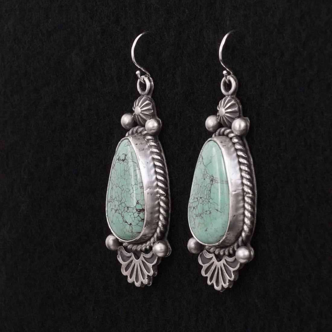 Michael Calladitto Turquoise & Sterling Silver Earrings