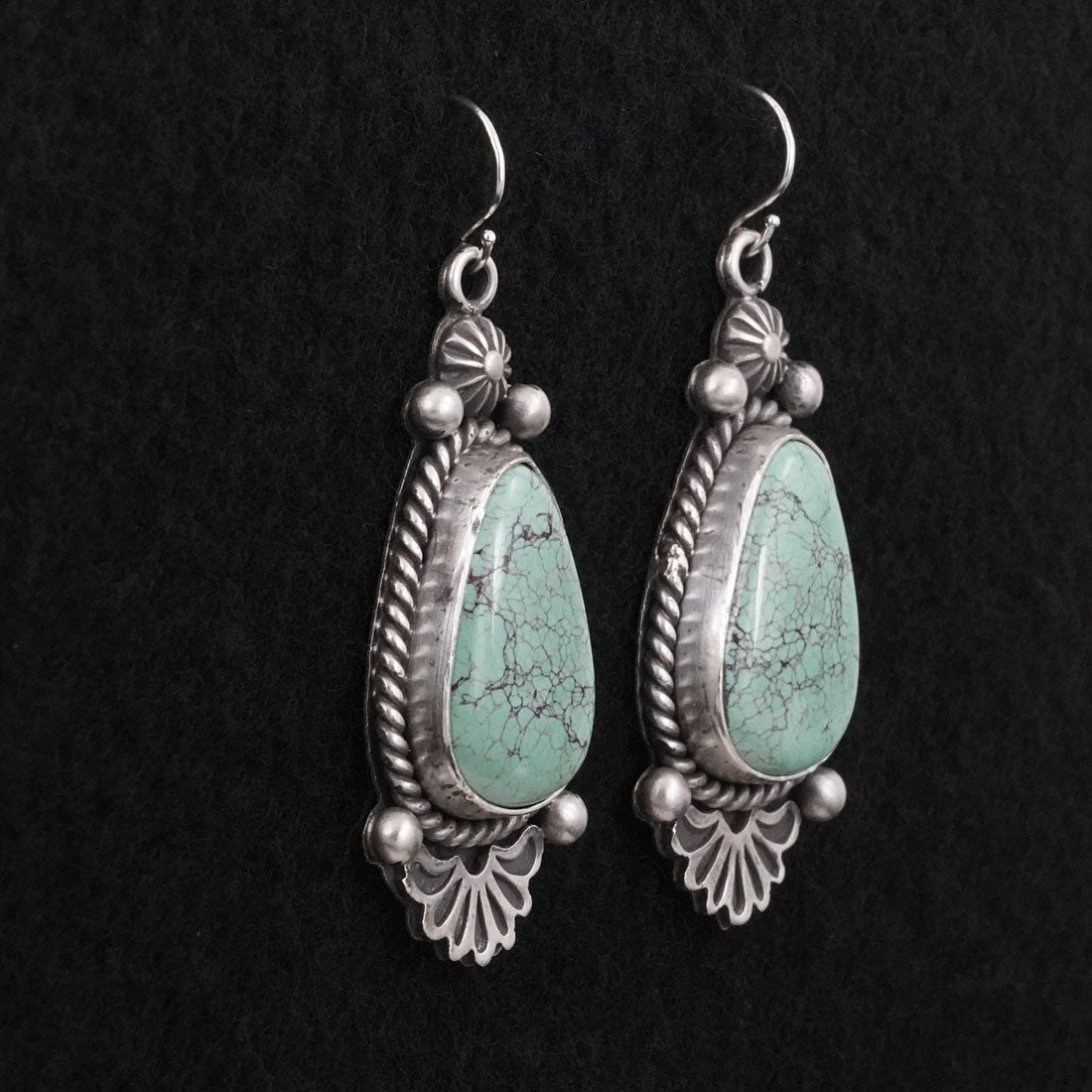 Michael Calladitto Turquoise & Sterling Silver Earrings