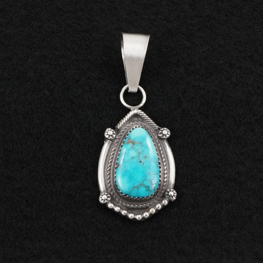 Leslie Nez Turquoise & Sterling Silver Pendant