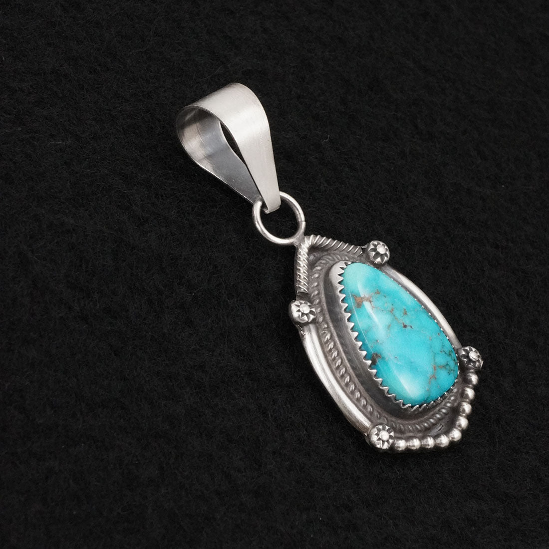 Leslie Nez Turquoise & Sterling Silver Pendant