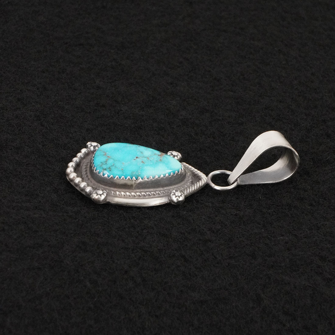 Leslie Nez Turquoise & Sterling Silver Pendant