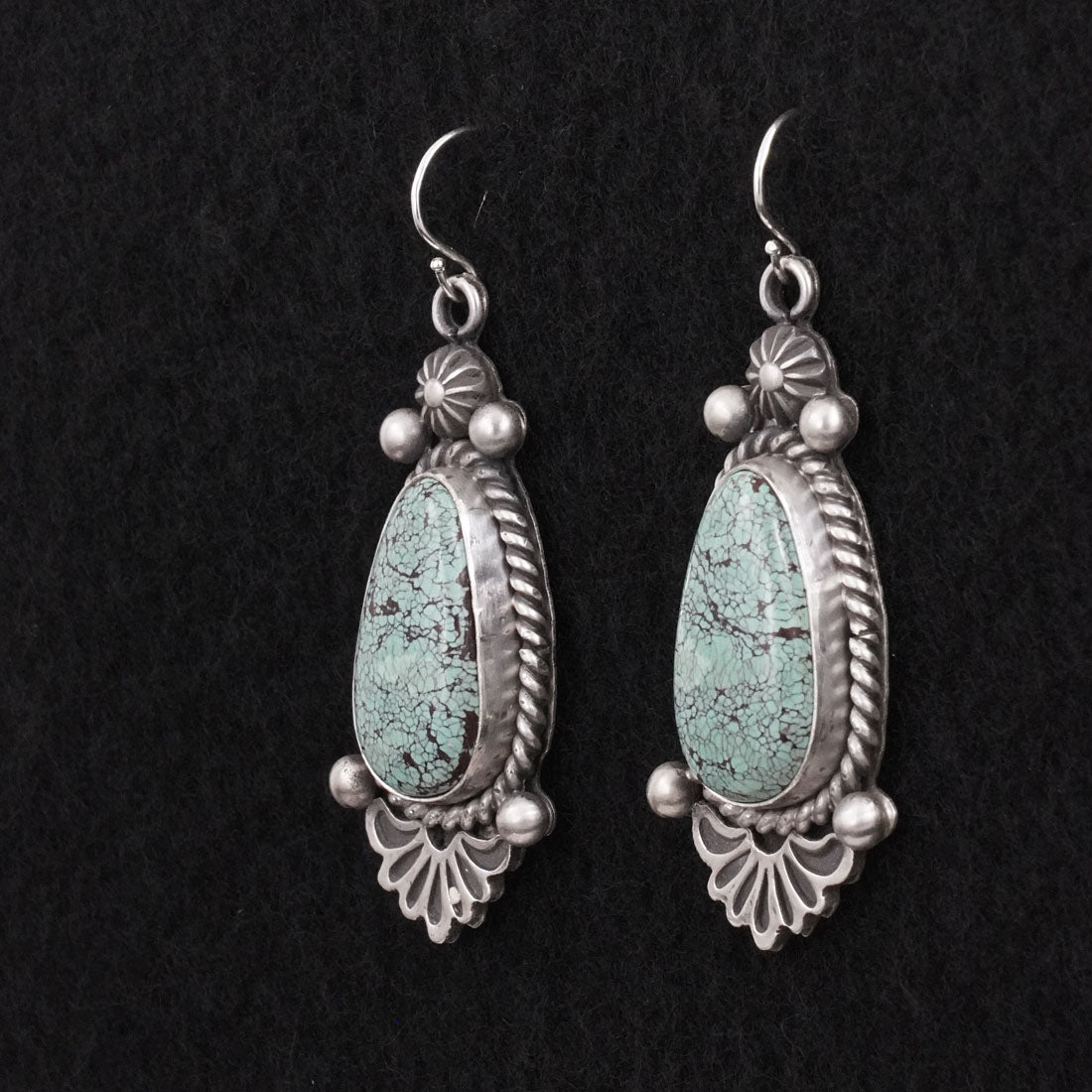 Michael Calladitto Turquoise & Sterling Silver Earrings