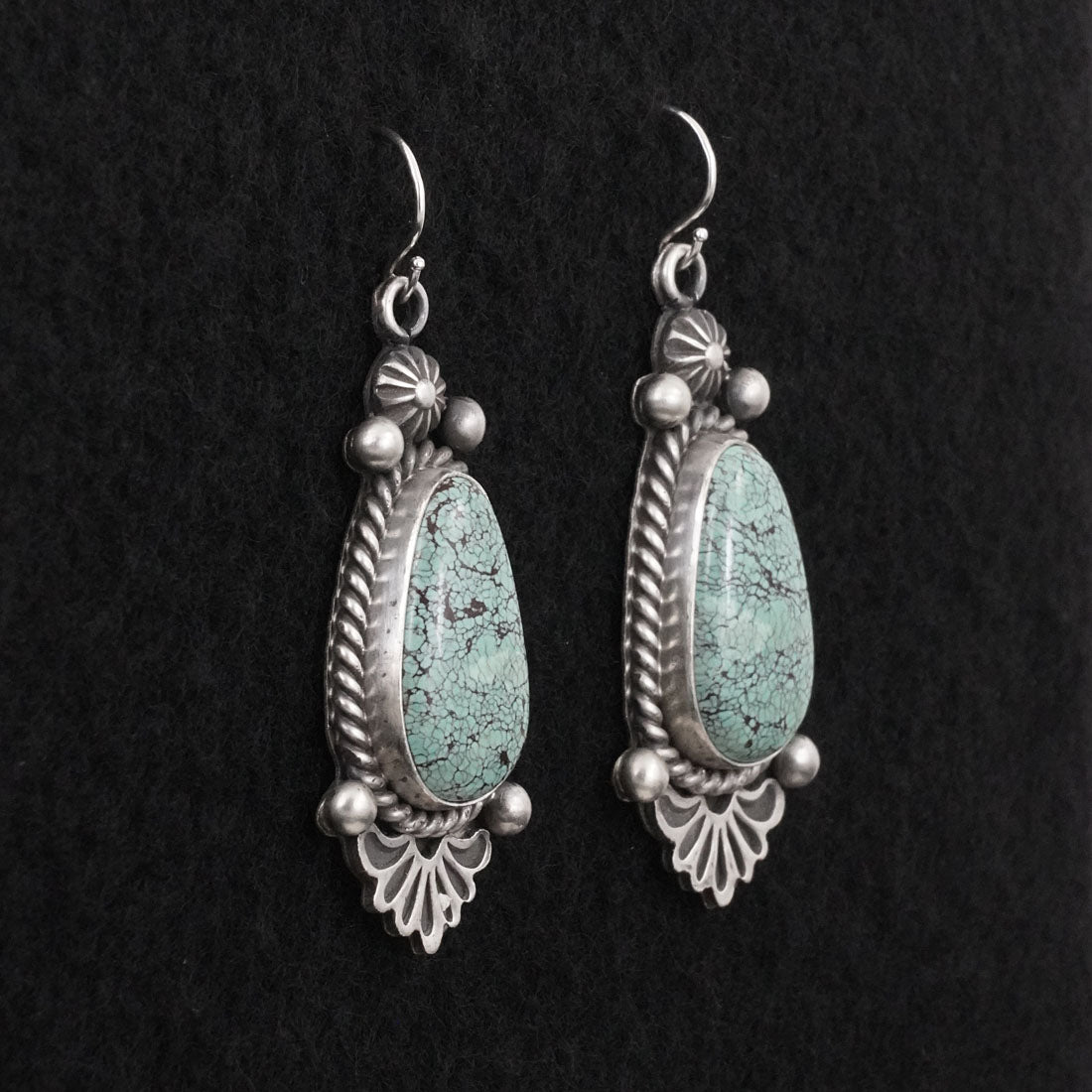 Michael Calladitto Turquoise & Sterling Silver Earrings
