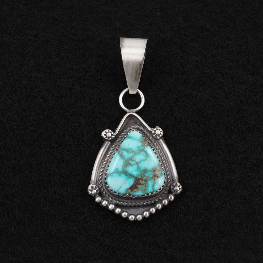 Leslie Nez Turquoise & Sterling Silver Pendant