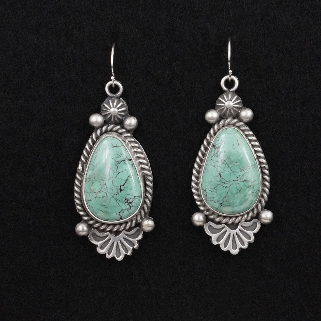 Michael Calladitto Turquoise & Sterling Silver Earrings