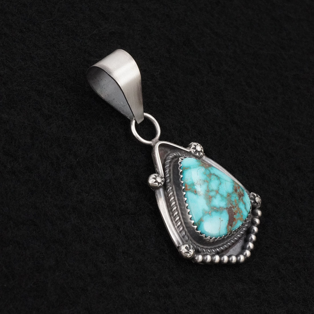 Leslie Nez Turquoise & Sterling Silver Pendant