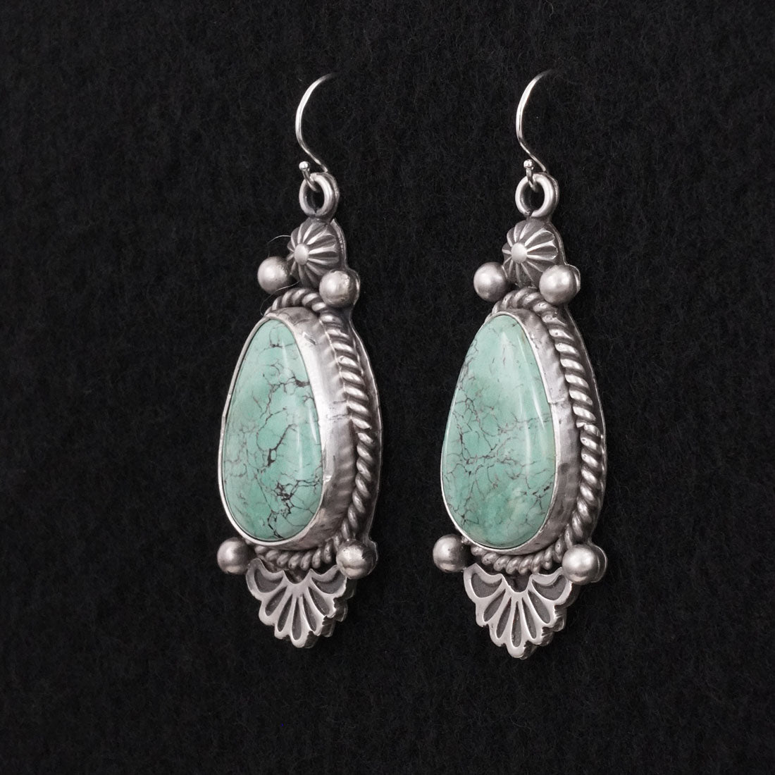 Michael Calladitto Turquoise & Sterling Silver Earrings