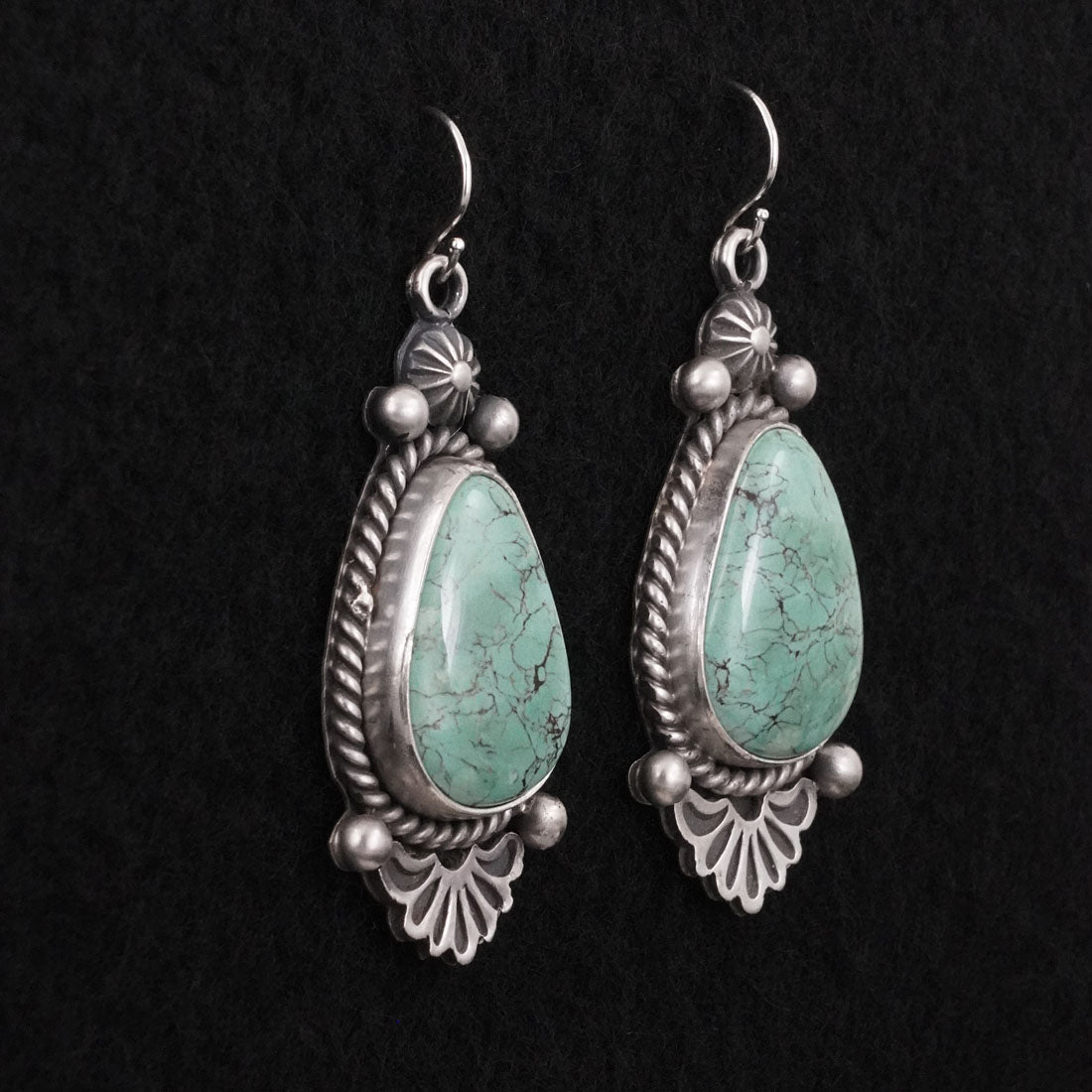 Michael Calladitto Turquoise & Sterling Silver Earrings