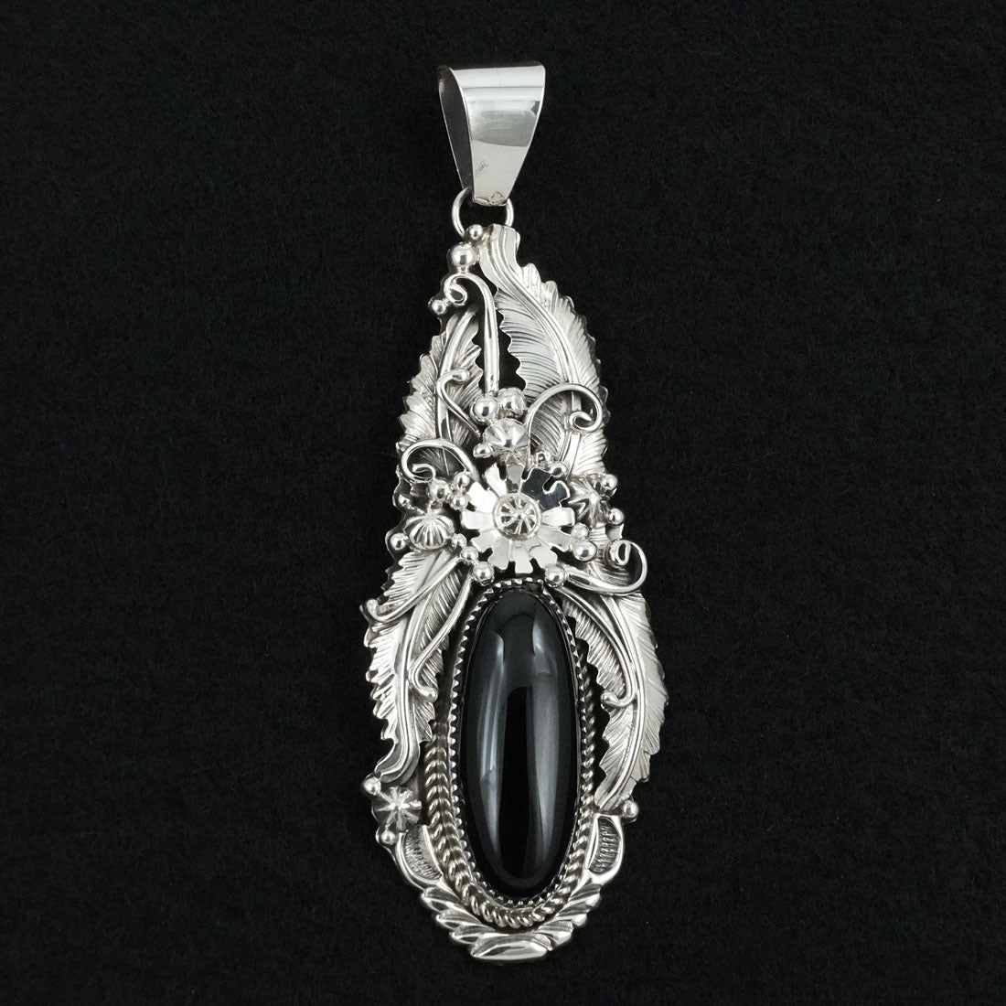 Albert Smith Onyx & Sterling Silver Pendant
