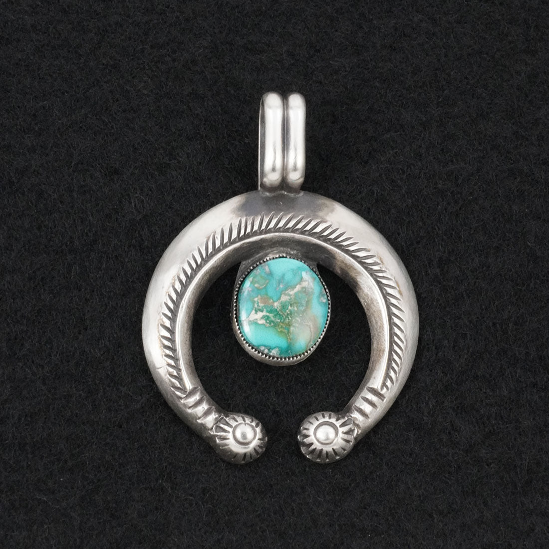 Calvin Martinez Turquoise & Sterling Silver Pendant