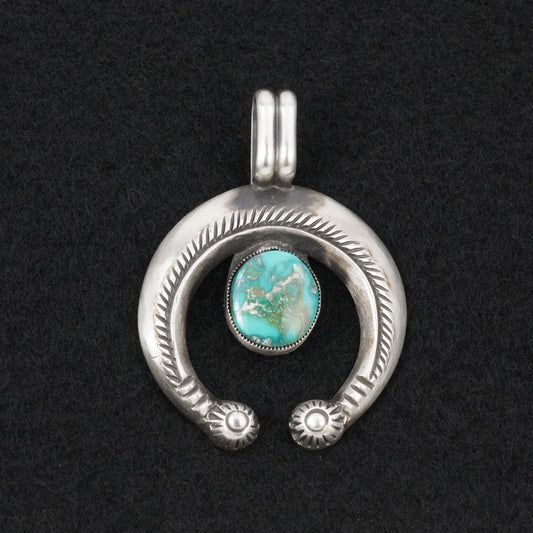 Calvin Martinez Turquoise & Sterling Silver Pendant
