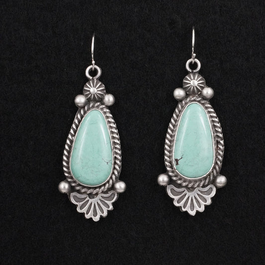 Michael Calladitto Turquoise & Sterling Silver Earrings