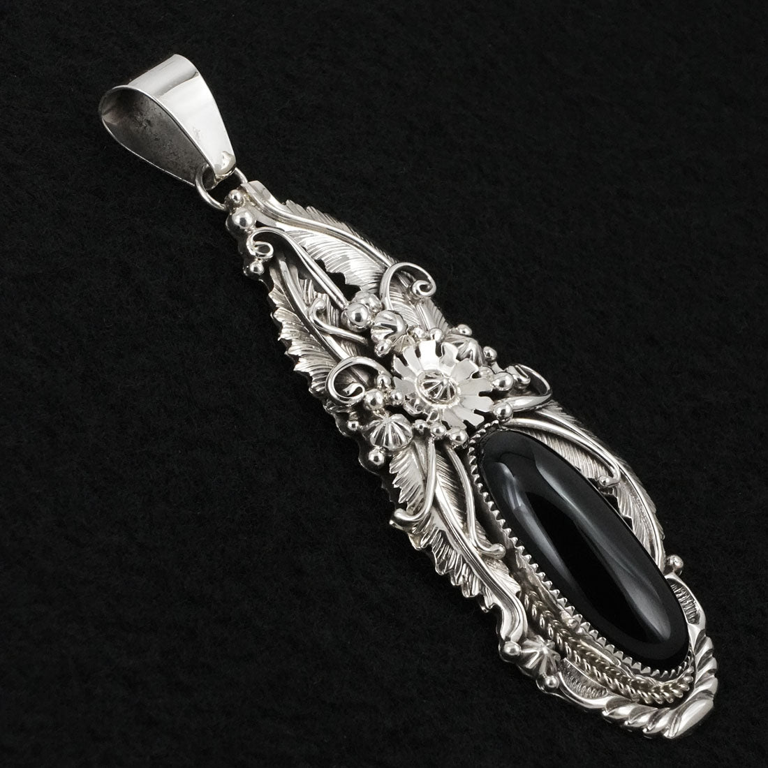 Albert Smith Onyx & Sterling Silver Pendant